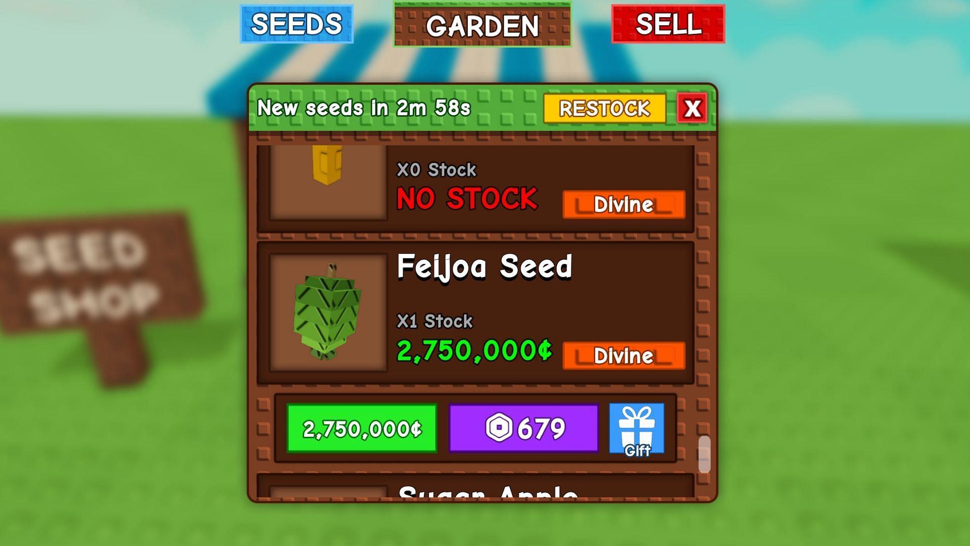 You can get this seed from the Seed Store (Image via Roblox)